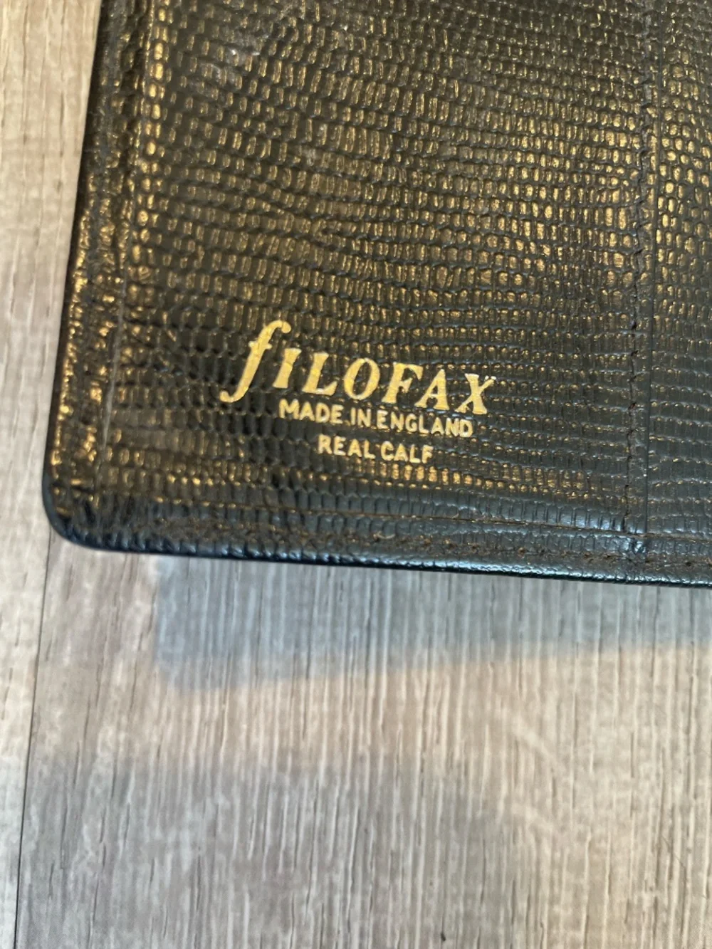 Vintage 90s Filofax Pocket Organizer 4-Ring Planner Binder | Black Lizard Print